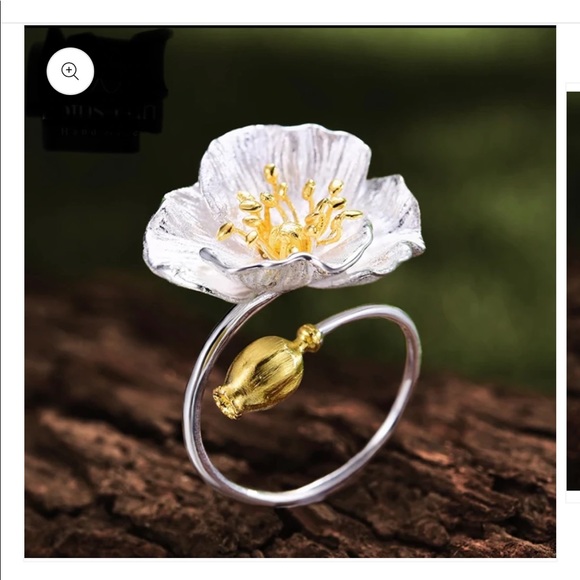 Blooming poppies ring - Picture 2 of 7